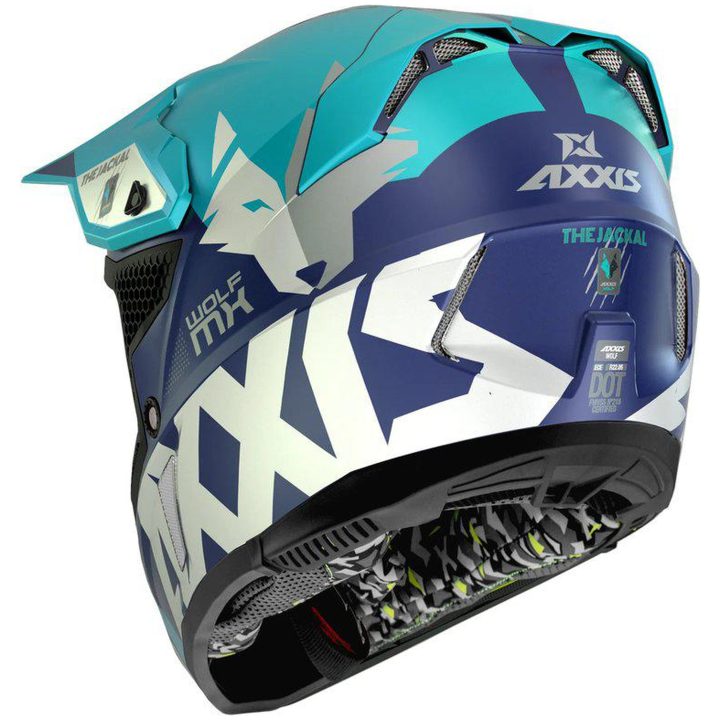 Crosshjälm Wolf Mattblå AXXIS – bild 2