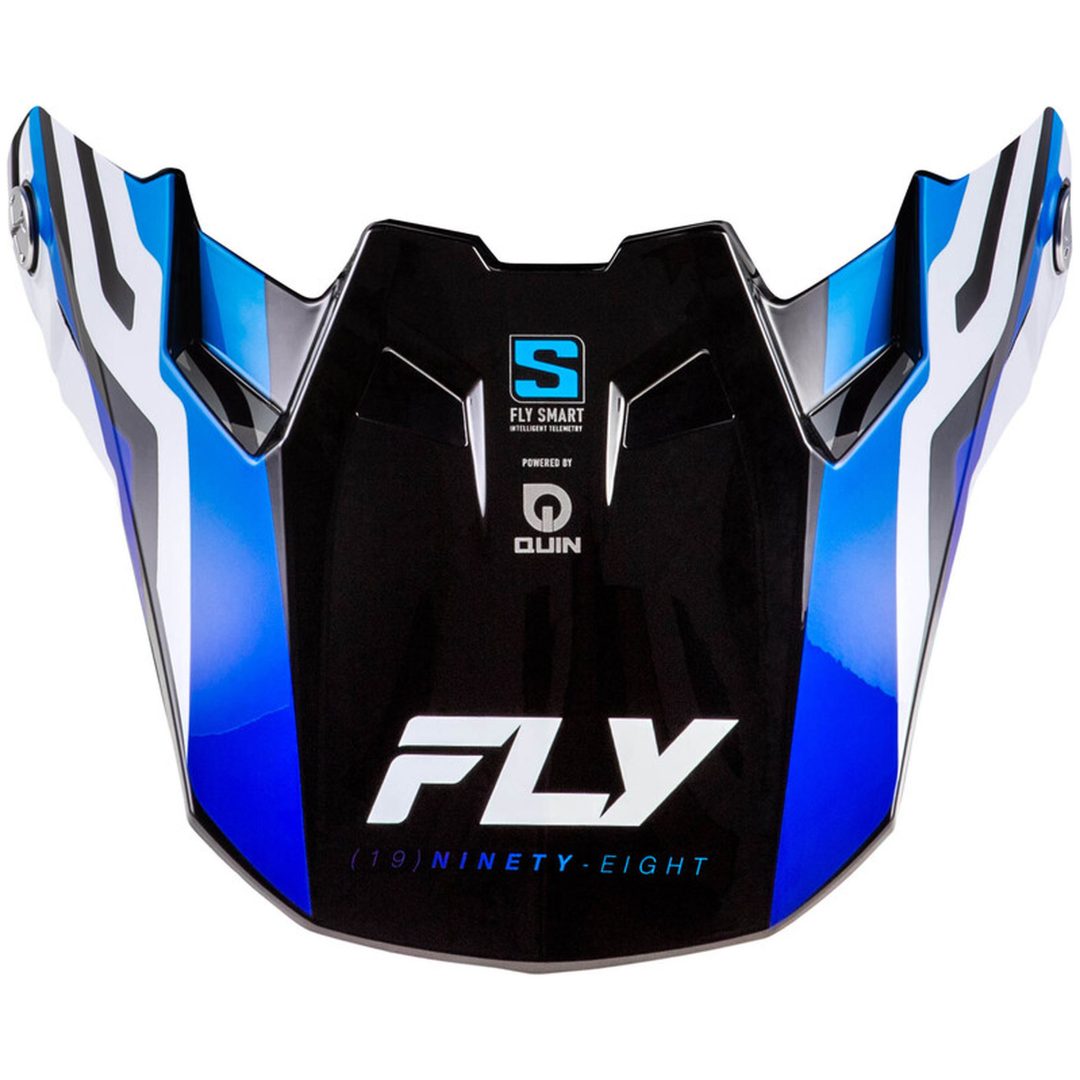Crosshjälmsvisir Formula S Carbon Byte Blå Kolfiber/Blå/Vit FLY RACING Medium