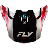Crosshjälmsvisir Formula S Carbon Byte Röd Kolfiber/Röd/Grå FLY RACING