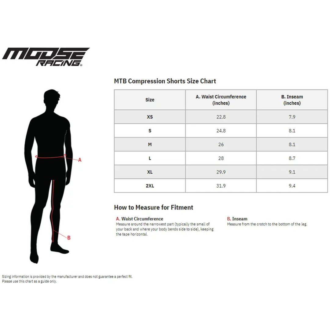 Crosshorts MTB Kompression Svart MOOSE RACING XS – bild 3