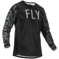 Crossjersey Kinetic Se Tactic Svart/grå Camo FLY RACING
