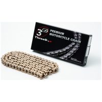 Crosskedja 520Z/3D QX2-Ring Superförstärkt Nitlås Guld EK