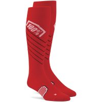 Crossstrumpor HI Thin Röd 100%