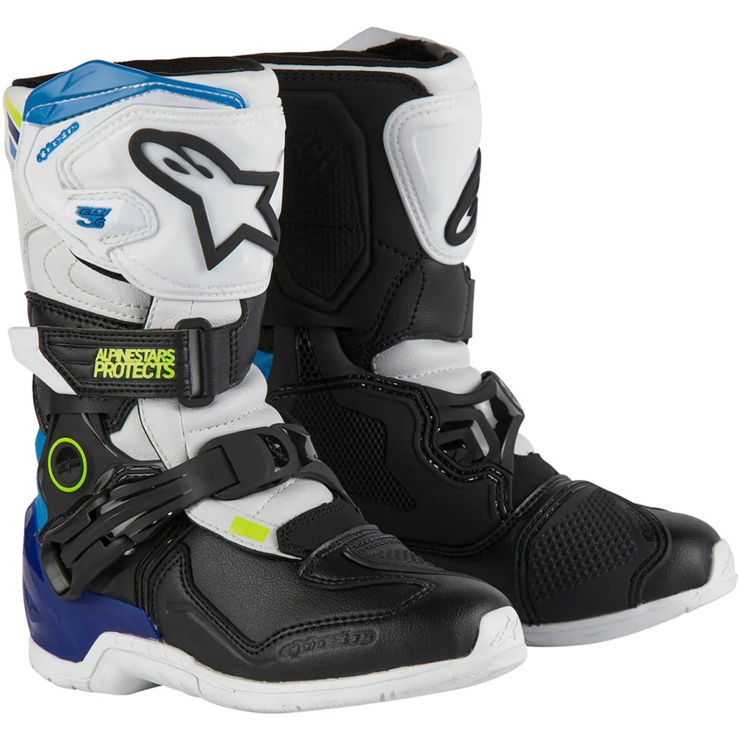 Crosstövlar Barn T3s Vit/Svart/Blå ALPINESTARS 28 (10 us)