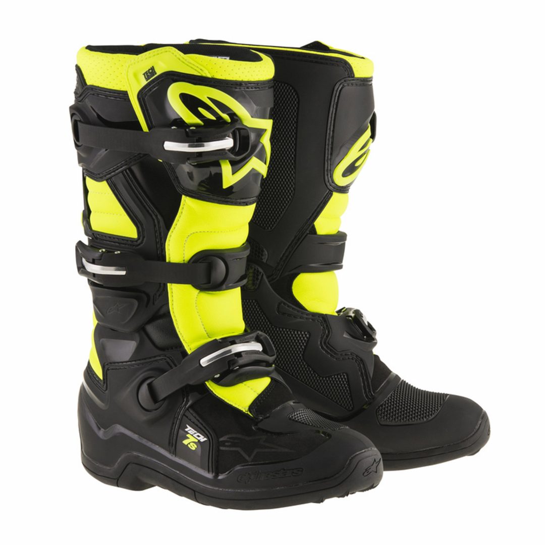 Crosstövlar Barn Tech 7s Svart/Neongul Alpinestars 34