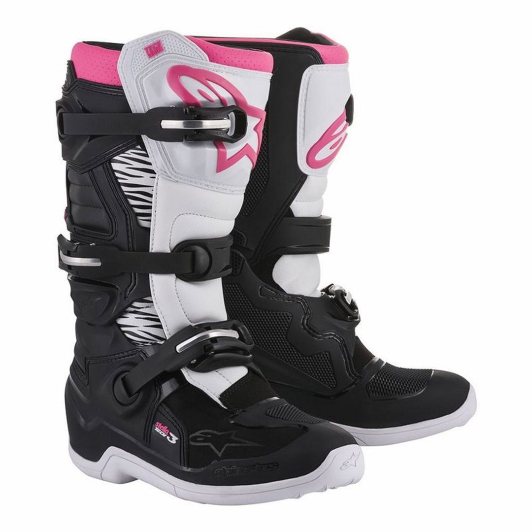 Crosstövlar Dam Stella Tech 3 Svart/Vit/Rosa Alpinestars 37