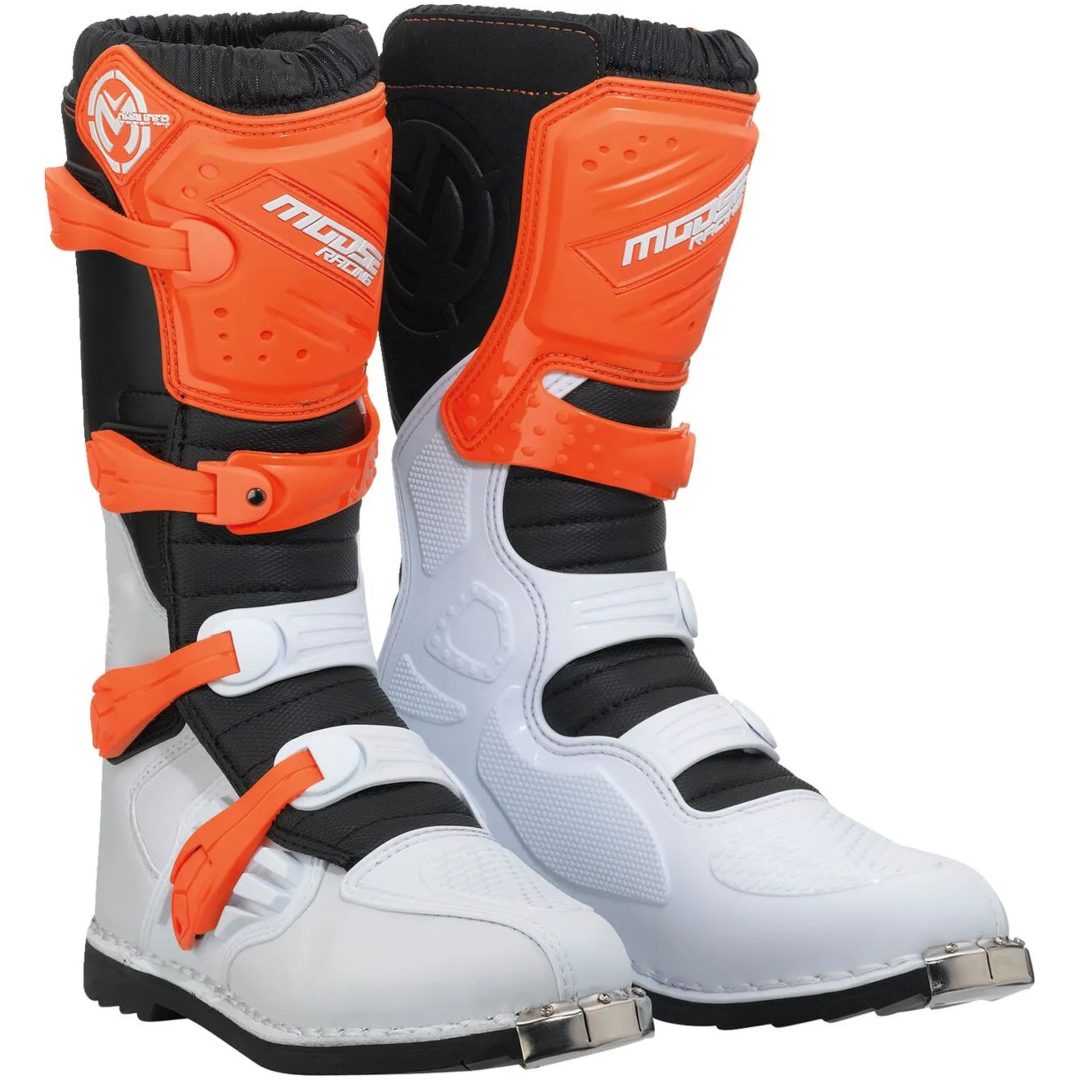 Crosstövlar Qualifier Orange/Vit MOOSE RACING 42.5