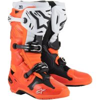 Crosstövlar Tech 10 Enduro Svart/fluorescerande Orange/vit ALPINESTARS