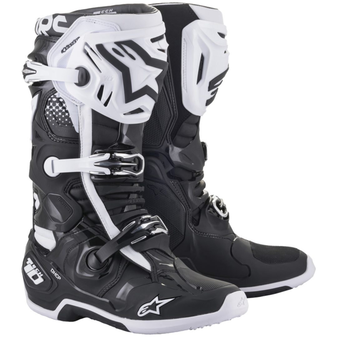Crosstövlar Tech 10 Svart/Vit Alpinestars 40.5