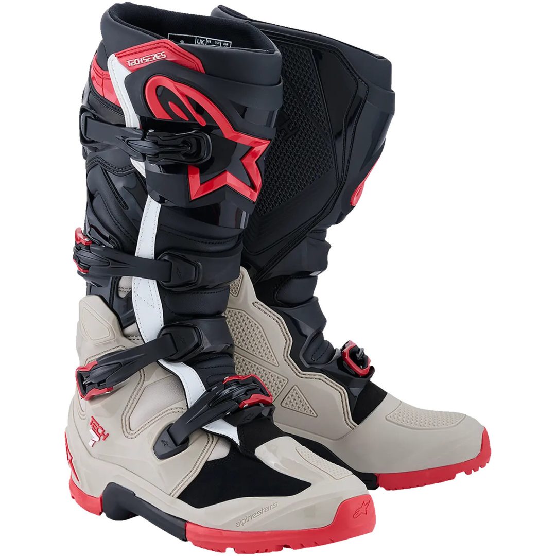 Crosstövlar Tech 7 Enduro Grå/Röd ALPINESTARS 48