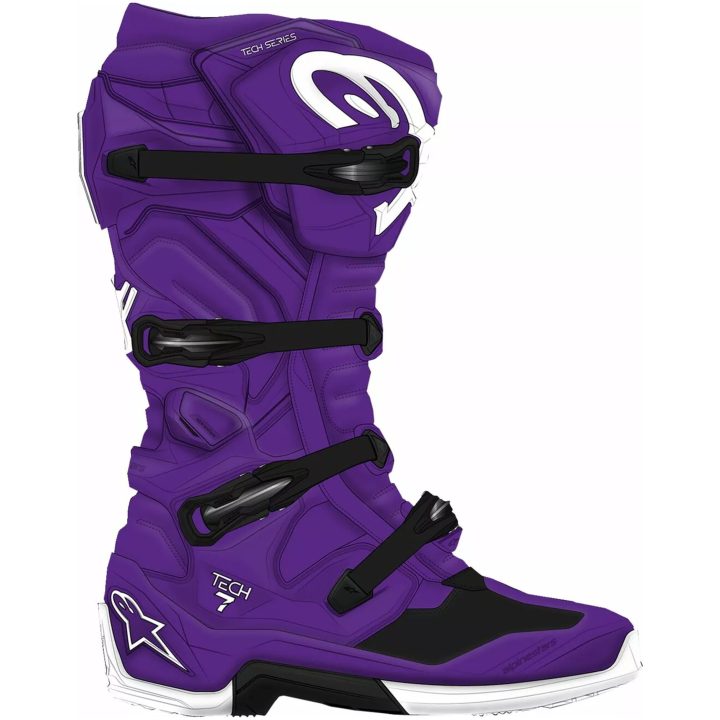 Crosstövlar Tech 7 Lila ALPINESTARS 40.5 – bild 2