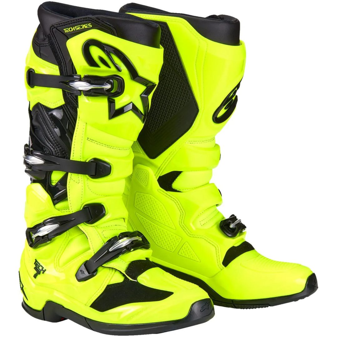 Crosstövlar Tech 7 Svart/fluorescerande Gul ALPINESTARS 48
