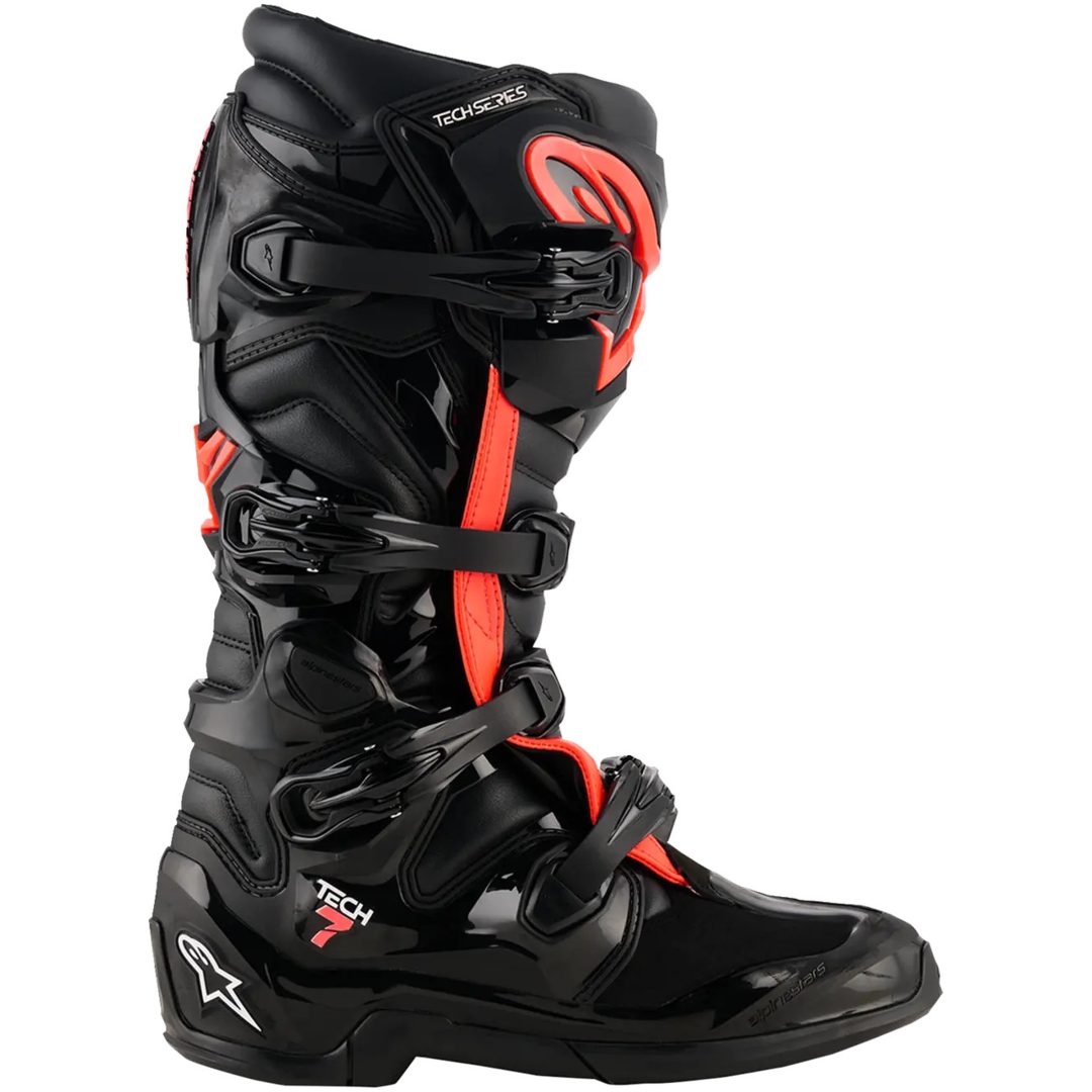 Crosstövlar Tech 7 Svart/fluorescerande Röd ALPINESTARS 40.5 – bild 2