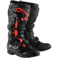 Crosstövlar Tech 7 Svart/fluorescerande Röd ALPINESTARS