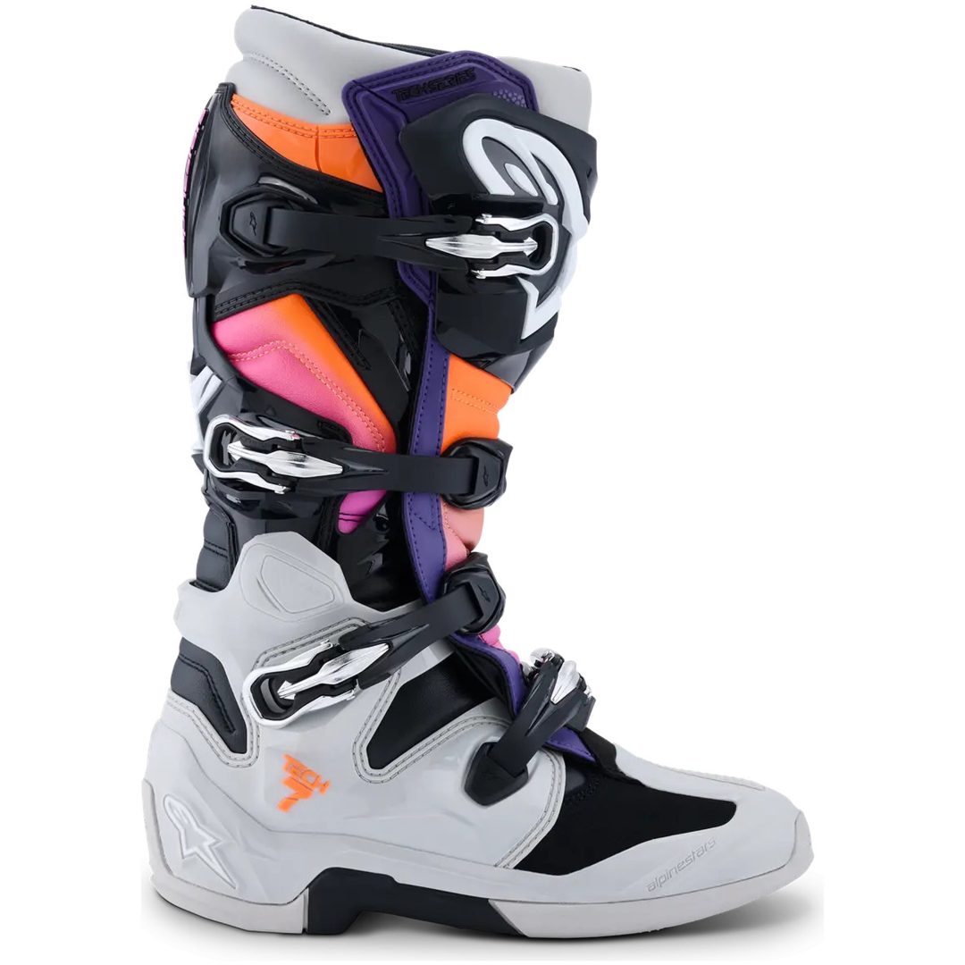 Crosstövlar Tech 7 Vit/Lila ALPINESTARS 39 – bild 4