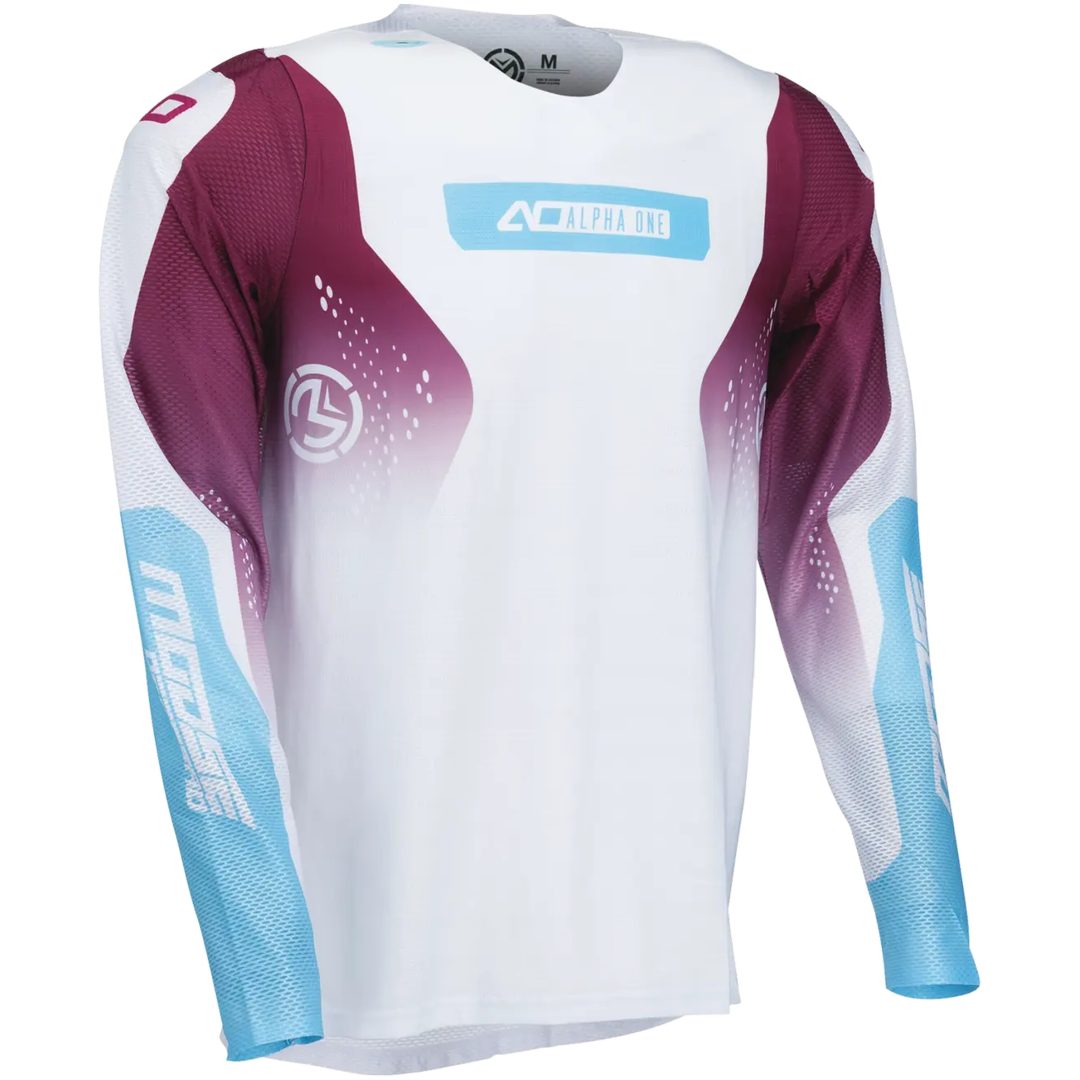 Crosströja Alpha One Blå Lila Vit MOOSE OFFROAD SOFT-GOODS