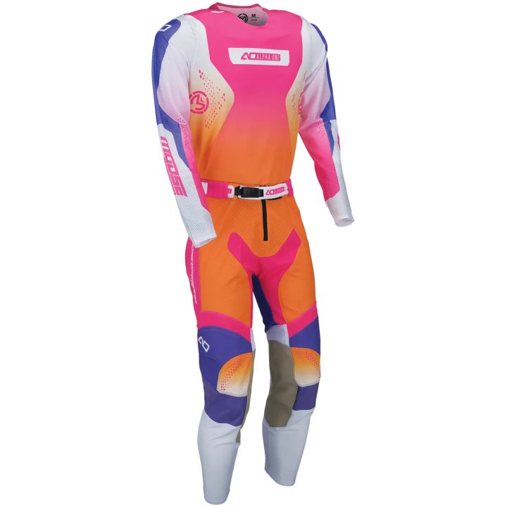 Crosströja Alpha One Orange Rosa Lila Vit MOOSE OFFROAD SOFT-GOODS – bild 2