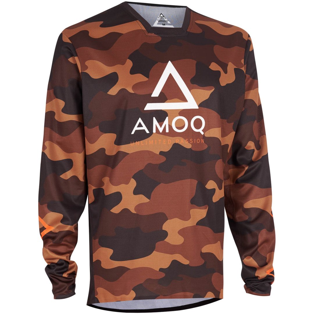 Crosströja Ascent Comp Brun Camo AMOQ XS – bild 3