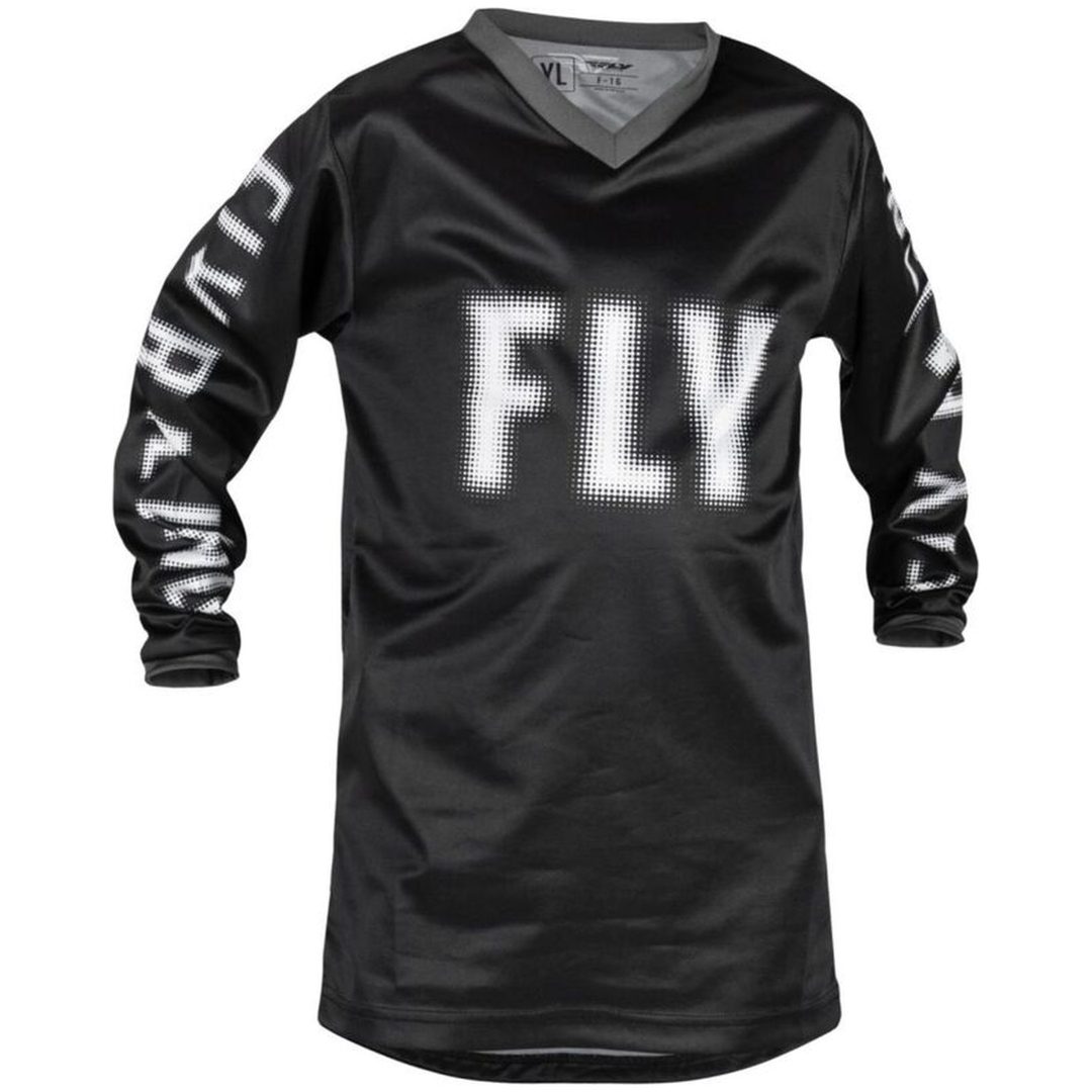 Crosströja Barn F-16 Svart/vit FLY RACING yxs