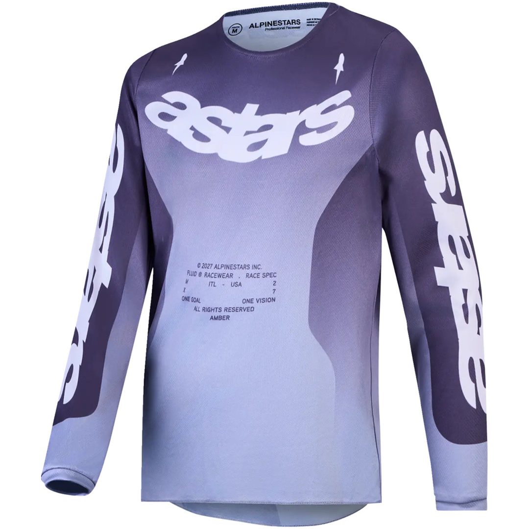 Crosströja Barn Fluid Amber Grå Lila Vit Alpinestars s