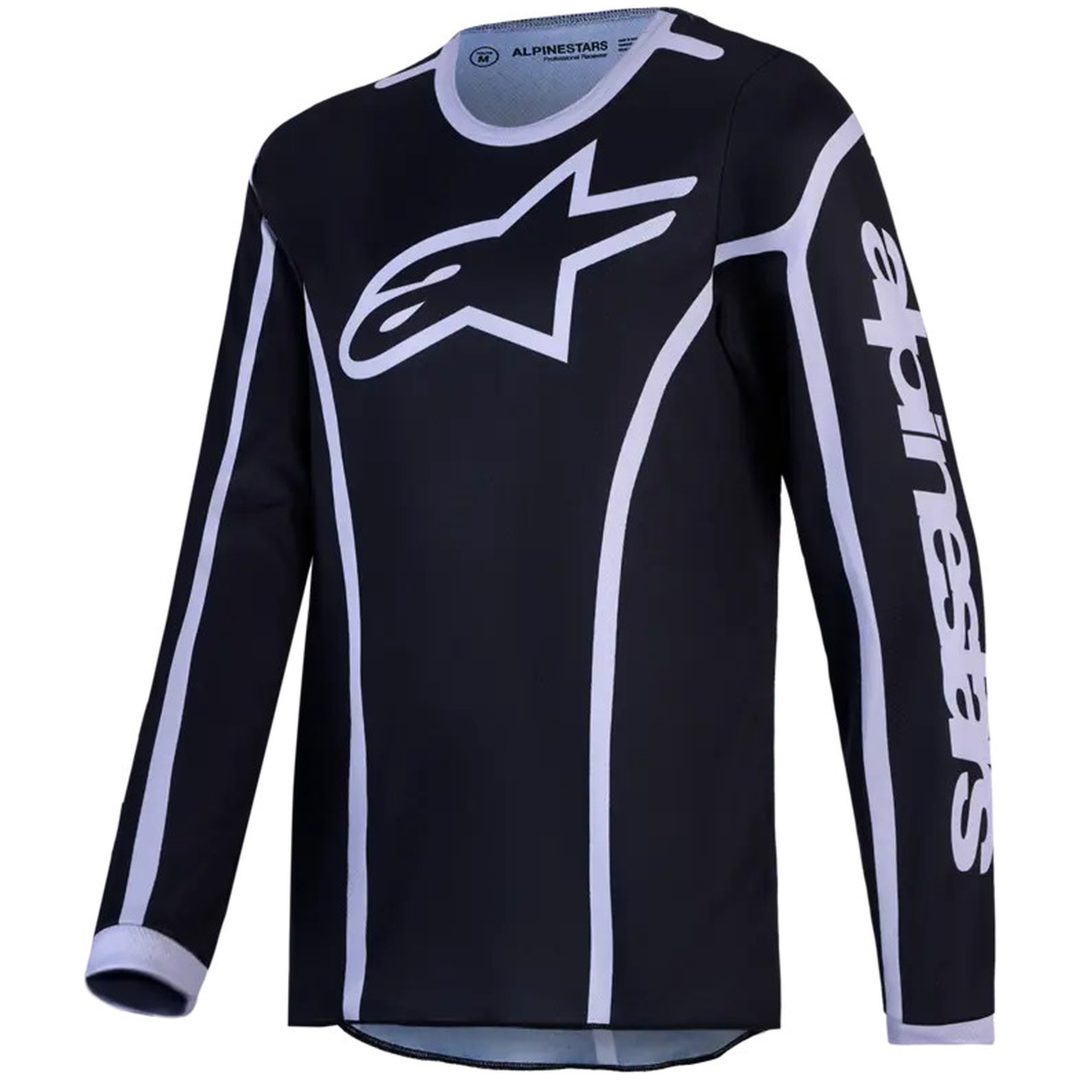Crosströja Barn Fluid Apex v2 Svart Silver Alpinestars s