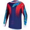Crosströja Barn Fluid Drag Blå Marinblå Röd Vit Alpinestars s – miniatyr 1