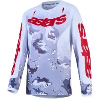 Crosströja Barn Fluid Lone Camo Röd Vit Alpinestars
