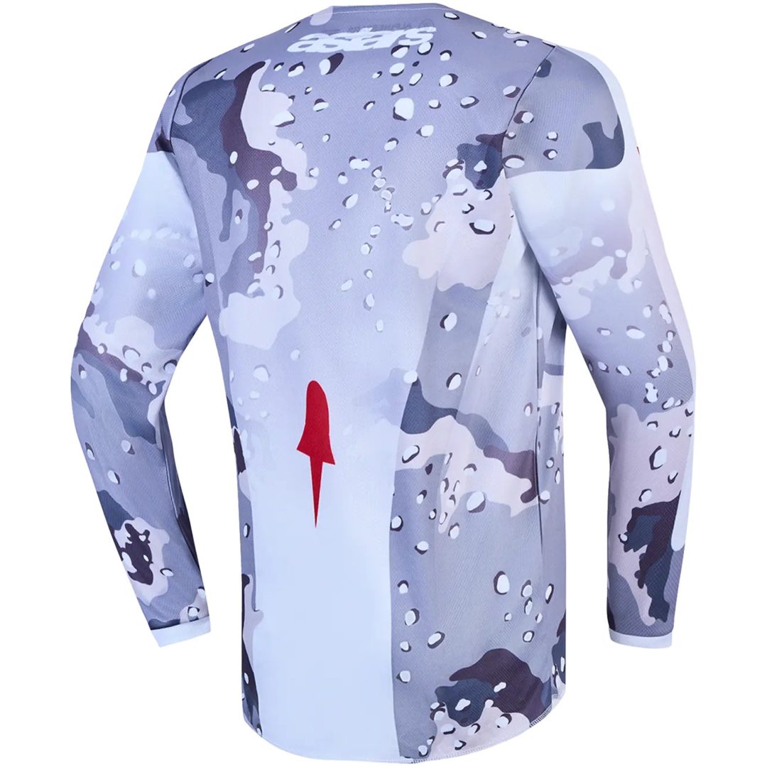 Crosströja Barn Fluid Lone Vit Röd Kamouflage Alpinestars s – bild 2