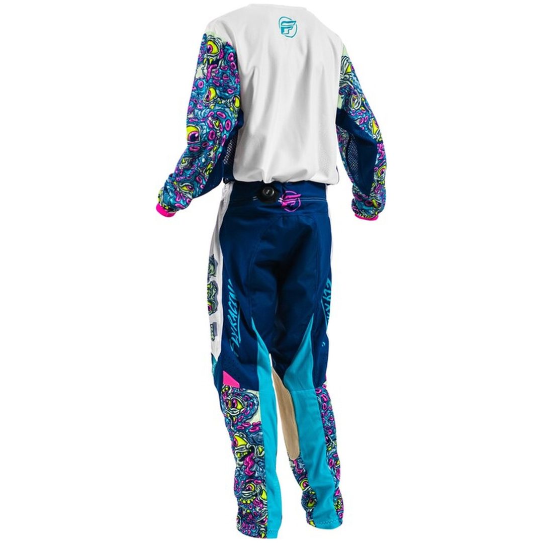 Crosströja Barn Kinetic Mesh Mutant Vit Blå FLY RACING ym – bild 4