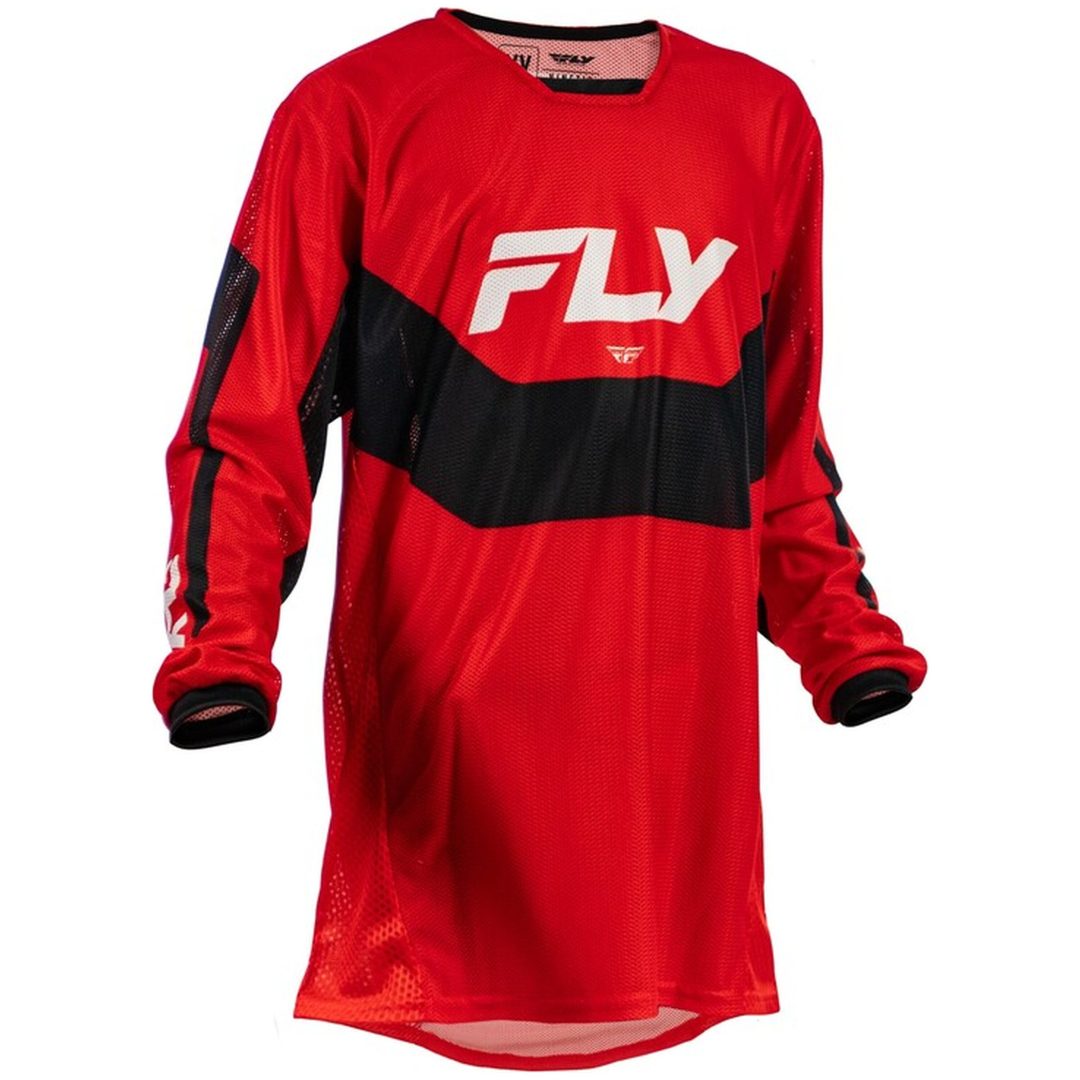Crosströja Barn Kinetic Mesh Röd Svart Vit FLY RACING ym