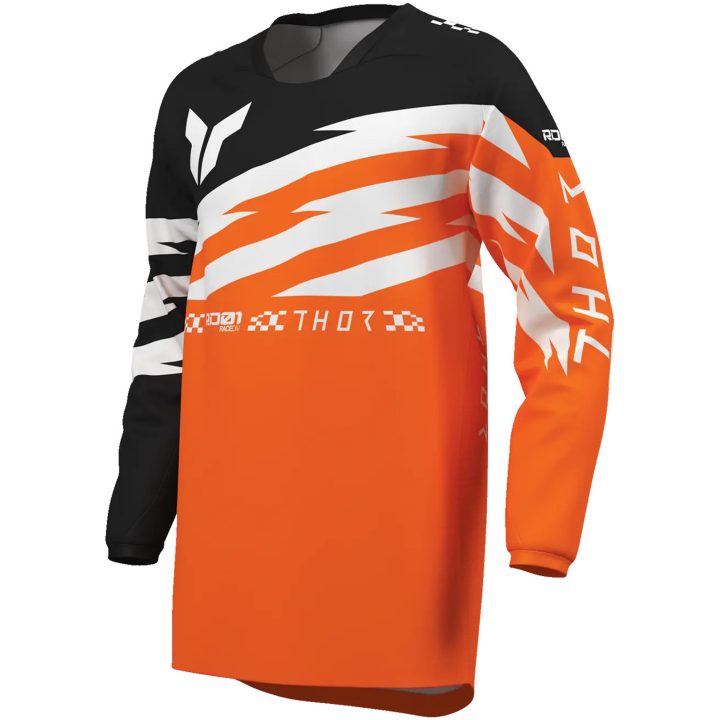 Crosströja Barn Launchmode Shockie Svart Orange THOR 2XS – bild 4
