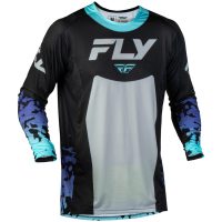 Crosströja Barn Lite Flake Svart Grå FLY RACING
