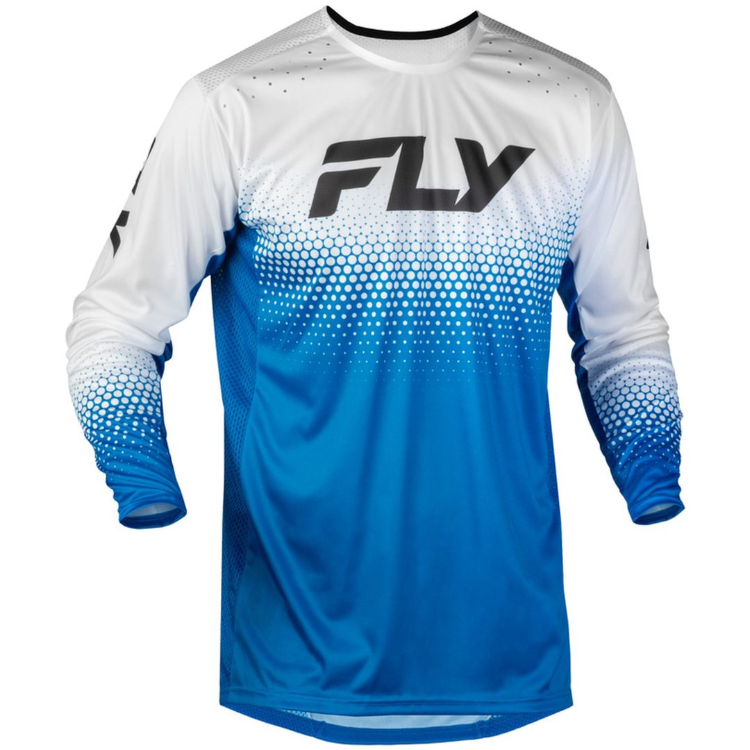 Crosströja Barn Rayce Sonar Blå Vit Svart FLY RACING Ys
