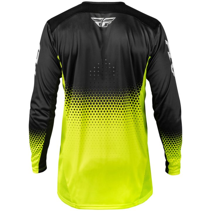 Crosströja Barn Rayce Sonar Neongul Svart Vit FLY RACING Ys – bild 2