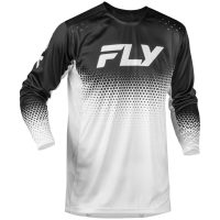Crosströja Barn Rayce Sonar Vit Svart FLY RACING