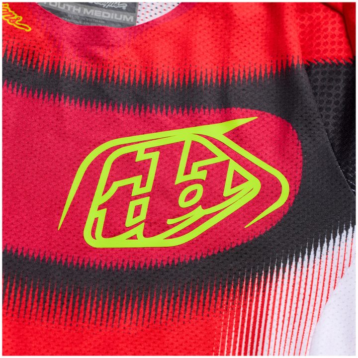 Crosströja Barn SE Pro Illusion Röd Svart TROY LEE DESIGNS ym – bild 5