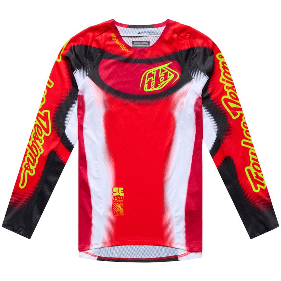 Crosströja Barn SE Pro Illusion Röd Svart TROY LEE DESIGNS ym