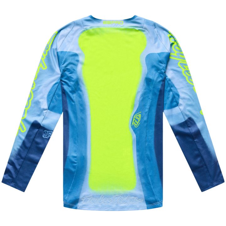Crosströja Barn SE Pro Illusion Skiffergrå Neongul TROY LEE DESIGNS ym – bild 4