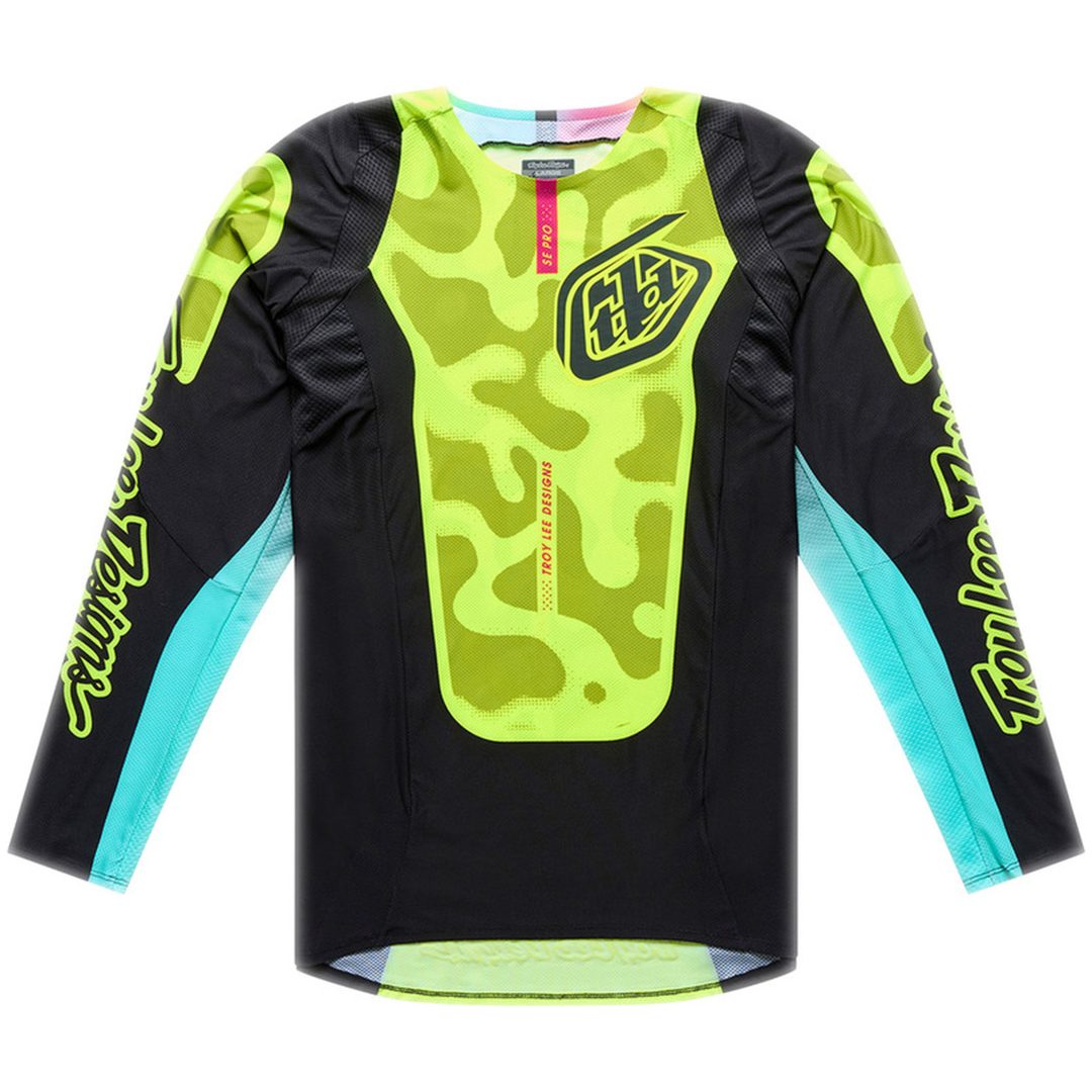 Crosströja Barn SE Pro Myth Neongul Svart TROY LEE DESIGNS M