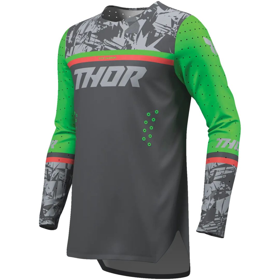 Crosströja Barn Sportmode Punkd Grå Grön THOR s – bild 4