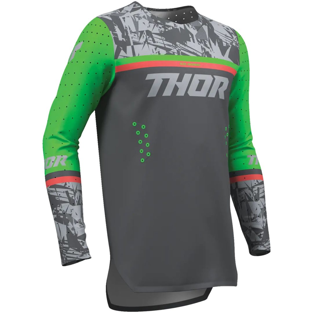 Crosströja Barn Sportmode Punkd Grå Grön THOR s