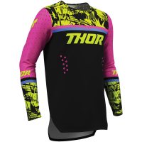 Crosströja Barn Sportmode Punkd Svart Rosa THOR