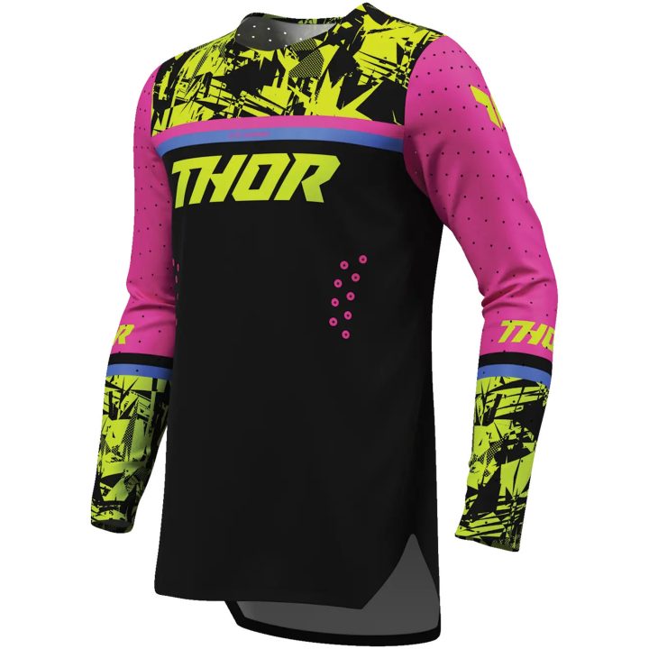 Crosströja Barn Sportmode Punkd Svart Rosa THOR s – bild 4