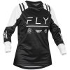 Crosströja Dam F-16 Svart/vit FLY RACING Medium – miniatyr 1