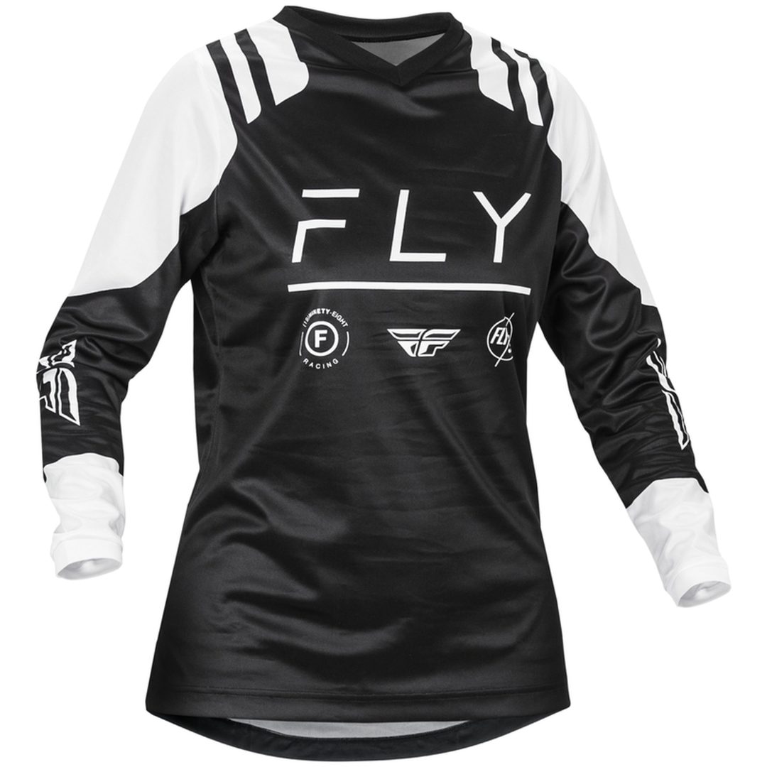 Crosströja Dam F-16 Svart/vit FLY RACING Medium