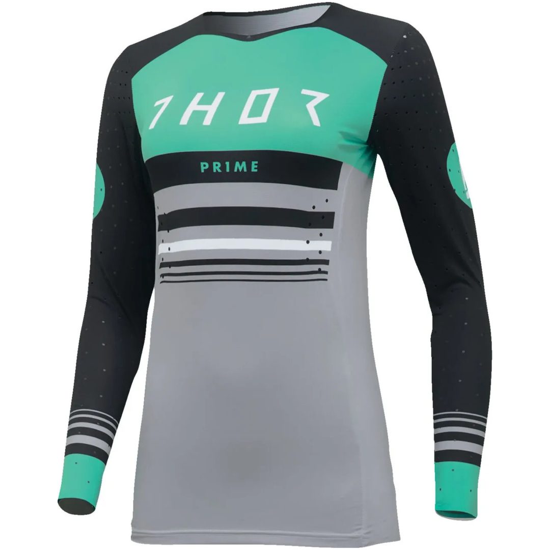 Crosströja Dam Prime Blaz Svart Grå/Svart/Turkos THOR XS