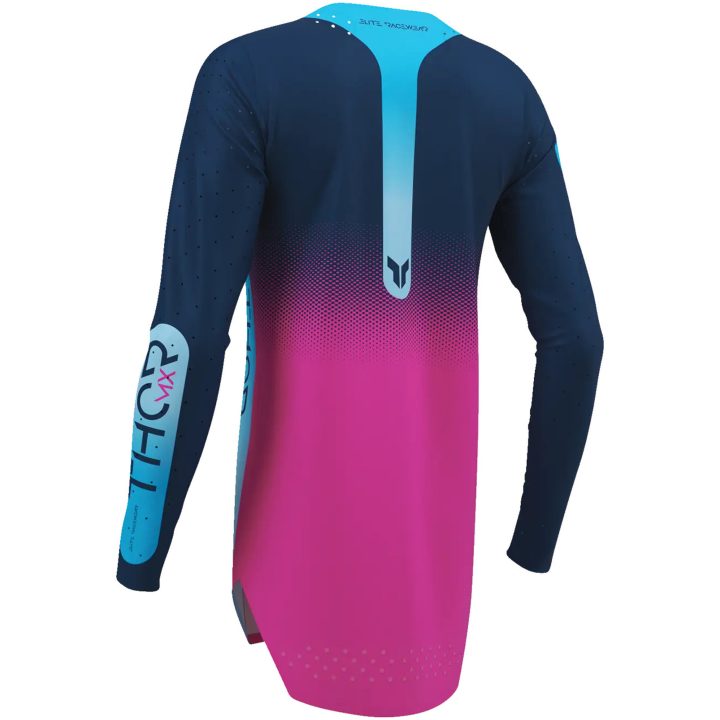 Crosströja Dam Sportmode Merge Blå Rosa THOR XS – bild 4
