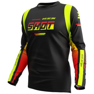 Crosströja Devo Block Neon Svart Gul Shot