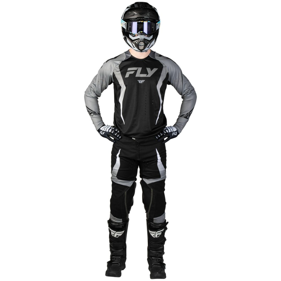 Crosströja Evolution DST Bolt Svart Grå FLY RACING s – bild 3