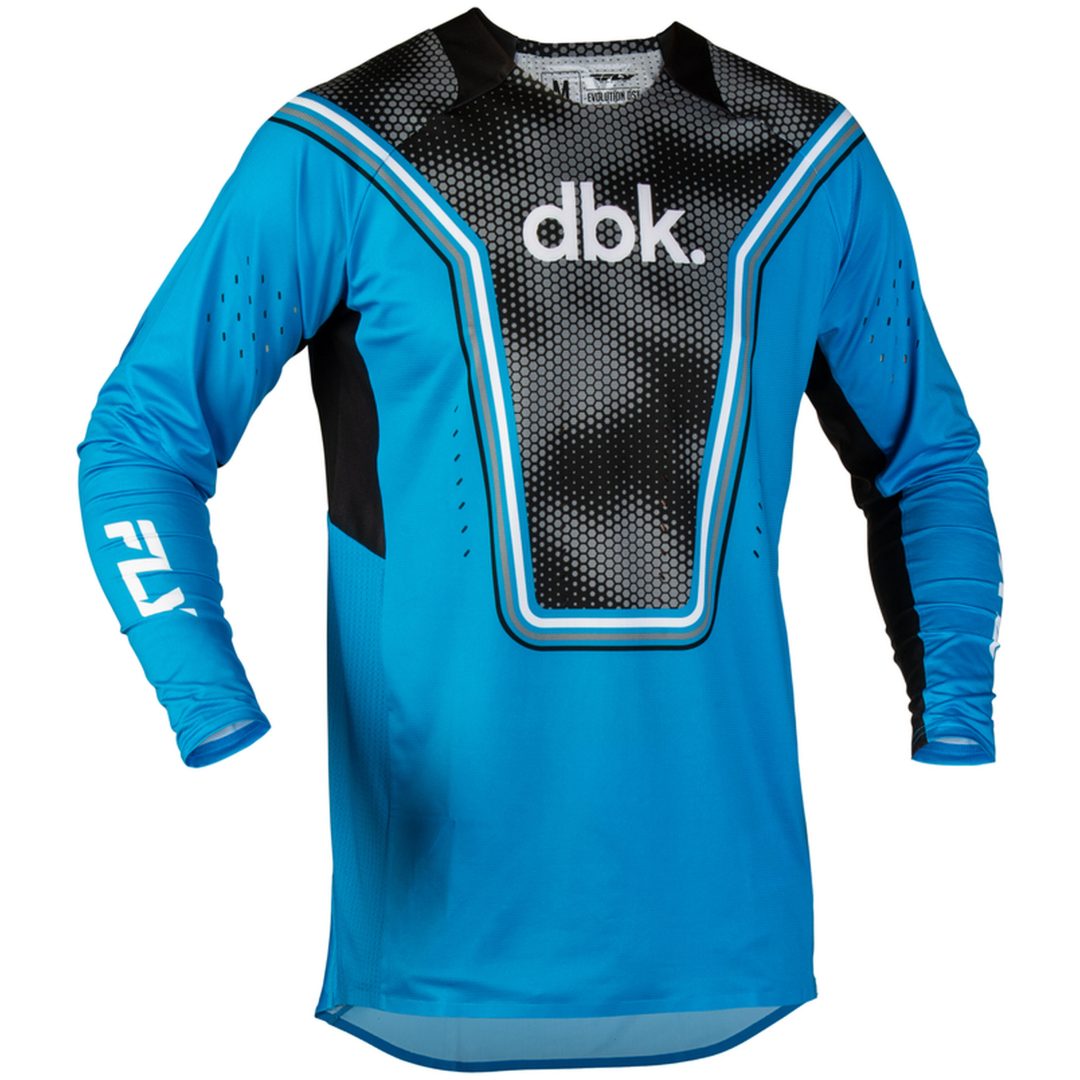 Crosströja Evolution DST DBK Blå Svart Vit FLY RACING s
